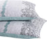 Wake In Cloud - Pack of 2 Pillow Cases, Reversible with Gray Grey Teal Turquoise, Soft Microfiber Pillowcases (King Size, 20x36 Inches)