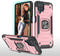 REAMOUNT Case for Boost Celero5G Celero 5G with 2 Pack Screen Protector, Military Grade Protective Heavy Duty 360° Finger Ring Stable Holder Kickstand Cover for Boost Celero 5G Phone Case (Rose Gold)