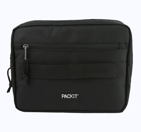 PackIt Freezable Bento Box Set: Freezable Sleeve and Reusable Bento Box Container, Black
