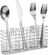 iPEGTOP Expandable Dish Drying Rack with Rustproof Stainless Steel Utensil Cutlery Holder, Over Sink Dish Rack Basket Shelf, Dish Drainer in Sink or On Counter