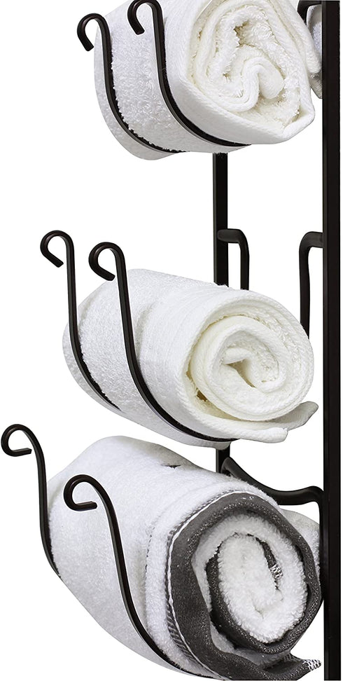DecoBros Wall Mount Multi-Purpose Towel/Wine/Hat Rack, Bronze