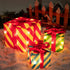 Lighted Gift Boxes Christmas Decoration, Set of 3 Piece Present Ornament Boxes with Pre-lit 50 LED Mini Bulb, Light Up Gift Box for Indoor Outdoor Xmas Tree Party Holiday Decor