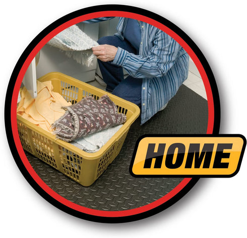 Performance Tool W88988 12" X 12" Protective Diamond Shape Anti-Fatigue Interlocking Floor Mat (12 Square Feet)