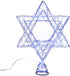 Impress Life Rattan Star of David Chanukah Christmas Tree Topper, with Warm White LED String, Wire Weaving, Battery Powered, 7'' Star Tree Topper for Diwali, Birthday, Wedding, Parties & Home