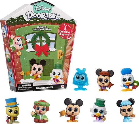 Disney Doorables Mickey’s Christmas Carol Collector Peek, Officially Licensed Kids Toys for Ages 5 Up, Gifts and Presents