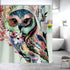 77collect Owl Shower Curtain with 12 Hooks,72" x 72" Shower Curtain for Bathroom,Waterproof Polyester Animal Bathroom Decor