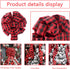 MoonXmas Christmas Tree Topper, Red and Black Buffalo Plaid Christmas Bows for Xmas Holiday Party Decoration.
