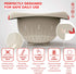 European Made Colander/Strainer, Heavy Duty Deep for Draining Pasta, Lettuce, Vegetables and Fruit, Dishwasher Safe, Beige