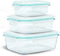 Glass Meal Prep Containers - Food Prep Containers with Lids Meal Prep - Food Storage Containers - Lunch Containers Portion Control Containers Airtight - Bpa-Free (3 set Container)