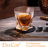 Whiskey Glasses Set of 2 - Bourbon Glasses with Wooden Box, Old Fashioned Whiskey Glass Set with Stones, 10 oz Scotch Glasses Gift Set for Men, Crystal Cocktail Glasses/Bar Glasses for Dad