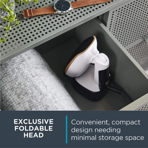 Rowenta ACCESS'STEAM Pocket Foldable and Fastest Heatup Compact Travel Steamer, White