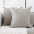 Jepeak Pack of 2 Burlap Linen Throw Pillow Covers Square Cushion Cases Farmhouse Modern Decorative Solid Thickened Pillowcases for Sofa Bed Couch (20 x 20 Inches, Beige/Khaki Threads)