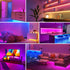 Lepro LED Strip Lights, 39.4Ft RGB LED Strips, 5050 SMD LED Color Changing Strip Light with 44 Keys Remote Controller and 24V Power Supply, LED Lights for Bedroom, Home, TV Backlight