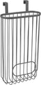 Spectrum Diversified Ashley Over-The-Cabinet Dispenser Plastic Holder for Kitchen Storage & Organization, Under Sink Organizer for Recycling Grocery Bags, One, Industrial Gray
