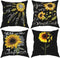 Randell Sunflower You are My Sunshine Throw Pillow Covers Set of 4 Decorative Pillow Cases for Sofa Bed Chair 18x18 Inch