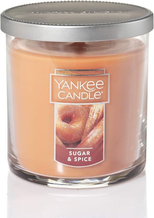 Yankee Candle Small Tumbler Jar Sugar & Spice Scented Premium Paraffin Grade Candle Wax with up to 55 Hour Burn Time
