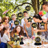 40th Birthday Decorations, 17 Pieces 40th Birthday Honeycomb Table Centerpieces and Hanging Swirl Happy 40th Birthday Party Decorations Cheer 40 Years Table Toppers for Men and Women