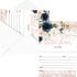 Blush Bridal Shower Invitations with Envelope Set of 25 Rustic Floral Wedding Invites Indigo and Pink Blank Printed Pack DIY (5x7 Size) Paper Clever Party