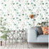 HaokHome 93044 Peel and Stick Wallpaper Green/White Eucalyptus Leaf Wall Mural Home Nursery Decor 17.7in x 9.8ft