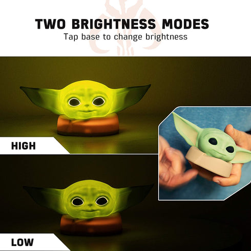 STAR WARS LED Night Light, Baby Yoda Lamp, Silicone, Battery or USB Operated, Mandalorian, The Child, Grogu, Collector™s Edition, Ideal for Bedroom, Game Room, Office, 51779