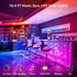 Lepro Music LED Strip Lights, 16.4ft RGB LED Strips with Remote Sync to Music, 5050 SMD LED Color Changing Strip Light for Bedroom, Home, TV, Parties and Fstivals