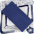 Ruvanti Dinner Cloth Napkins 12 Pack 18X18 Inch Reusable Fabric Napkins Soft, Comfortable, Durable Linen Napkins, Perfect Table Napkins, Ocean Blue / Navy Blue Napkins for Dinners, Weddings & Parties.