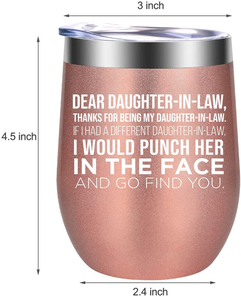 Daughter in Law Gifts - Daughter in Law Mug - Funny Birthday, Mothers Day Gifts for Daughter in Law - Daughter in Law Gift Ideas, Future Daughter in Law Gifts from Mother in Law - GSPY Wine Tumbler