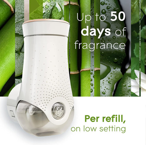 Glade PlugIns Refills Air Freshener, Scented and Essential Oils for Home and Bathroom, Bamboo & Bliss, 3.35 Fl Oz, 5 Count