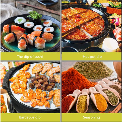 Cabilock 100Pcs Disposable Sauce Dish Dipping Sauce Dishes Round Soup Plate Soy Sauce Dishes Seasoning Dish for BBQ, Salad, Tomato Sauce