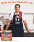 Funny Cooking Chef Apron with Pockets BBQ Kitchen Work Aprons Birthday Dad Creative Gifts