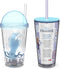 Zak Designs Disney Frozen II Movie Tumbler Set Includes 22oz Sculpt Tumbler and 16oz DIY Sticker Tumbler, Made of Durable Plastic (Elsa, Anna, Olaf, Kristoff, and Nokk, 2-Piece Set, BPA-Free)