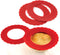 Norpro Silicone Mini Pie Pan Shields, Set of 4, 6 inch, Red