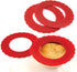 Norpro Silicone Mini Pie Pan Shields, Set of 4, 6 inch, Red