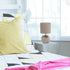 Simple Designs Round Prism Mini Table Lamp with Matching Fabric Shade