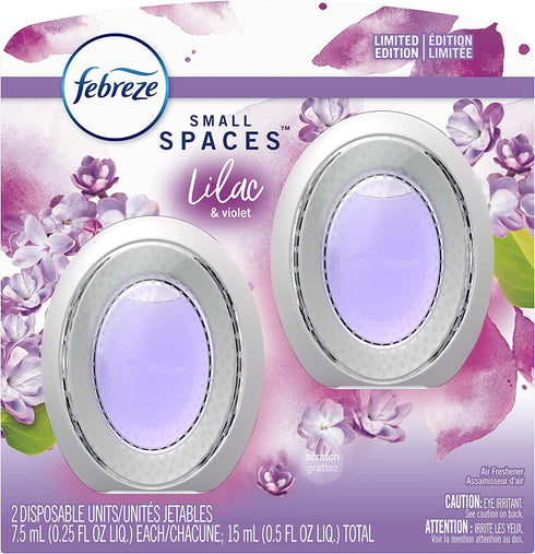 Febreze Small Spaces Air Freshener, Lilac & Violet, 2 Ct