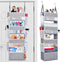 ULG Over The Door Organizer with 4 Large Capacity Pockets and 6 Mesh Pockets, 33lb Capacity Closet Door Hanging Organizer, Nursery Organizers and Storage for Baby Kids Toys, Diapers Organizer