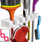 Berry Ave Broom Holder and Garden Tool Organizer Rake or Mop Handles Up to 1.25-Inches (White, 1pk)