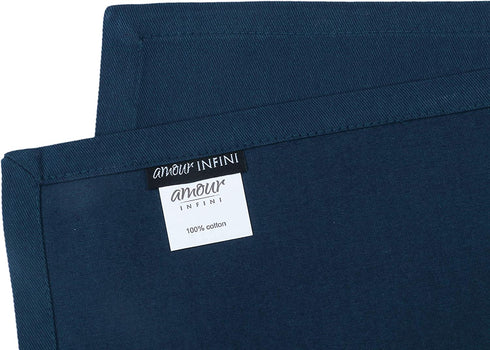 AMOUR INFINI Cotton Napkins | 12 Pack | 18 x 18 Inch | 100% Ring Spun Premium Cotton | Perfect for Restaurants, Events and Dinner Napkins | Highly Absorbent Cloth Napkins | Blue