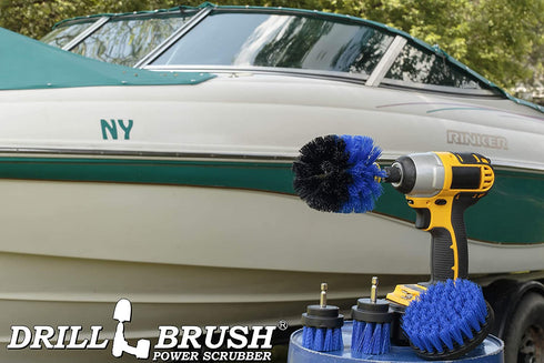 Drill Brush Spin Scrubber Kit - Clean Sinks, Shower Stalls, Bathtub, Bidet, Toilet, Tile, Carpet, and Flooring - Bathroom Rugs