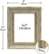 Afuly 5x7 Vintage Picture Frame Antique Photo Frames Retro Green and Gold Singleton Glass Tabletop Display Wall Mount Wedding Gifts Unique Gifts for Grandma