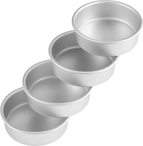 Wilton Aluminum 6-Inch Round Cake Pan Set, 4-Piece