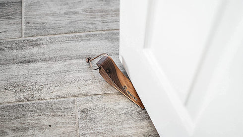 Door Stopper Decorative 3Pcs Set Door Stop Wooden Door Wedge Beech Wood, Dark Acacia, Walnut Lovely Bird Shaped Cute Door Stopper Wedge Non-Slip Rubber Patches Hanging Leather Strips