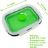 Set of 4 Collapsible Silicone Food Storage Container, Leftover Meal box For Kitchen, Bento Lunch Boxes, BPA Free, Microwave, Dishwasher and Freezer Safe. Foldable Design Saves Your Space.