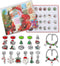 Christmas Countdown Calendar 2021, Advent Calendar for Girls, DIY Bracelet of 2 Making Kit with 22 Charms Beads, Xmas Theme Gifts for Girls Kids Women, Red