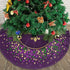 MJINSJIA-TS Mardi Gras Purple Gold Fleur De Lis Christmas Tree Skirt Gorgeous for Xmas Party Ornaments Decoration Accessory 30"