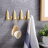 Gold Wall Hooks Coat Hooks 4 Pack Towel Hooks for Bathrooms Heavy Duty Hanging Robe Hooks, Gold Single Hooks for Bathroom Kitchen Garage Home Hotel