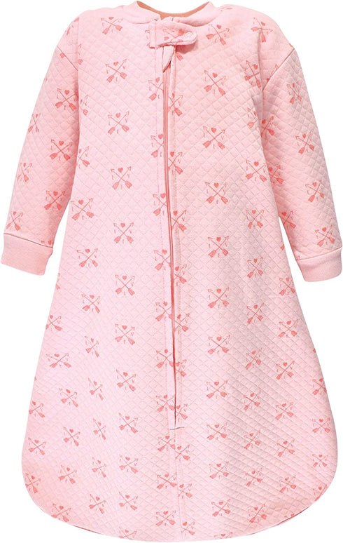 Hudson Baby Unisex Baby Premium Quilted Long Sleeve Sleeping Bag and Wearable Blanket