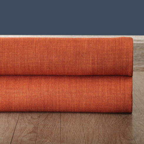 HPD Half Price Drapes BOCH-LN185-P Faux Linen Room Darkening Curtain (1 Panel) 50 X 96, BOCH-LN18517-96, Desert Orange