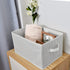 GRANNY SAYS Storage Containers for Organizing, Fabric Bins with Handles, Storage Baskets for Shelves, Large, White with Black Stripes, 3-Pack
