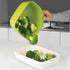Joseph Joseph Square Colander Stackable with Easy-Pour Corners and Vertical Handle, Medium, Green